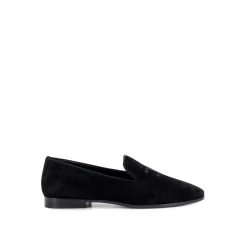 Velours-Loafer mit gesticktem Triomphe-Logo