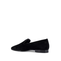 Velours-Loafer mit gesticktem Triomphe-Logo