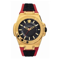 Versace Herren Armbanduhr Chain Reaction gold/rot VEDY00319