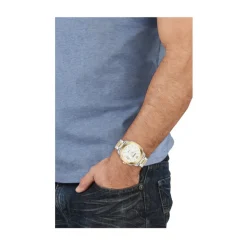 Versace Herren Armbanduhr Dylos gold/silber