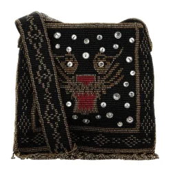 Verzierte Crossbody Bag aus Stoff
