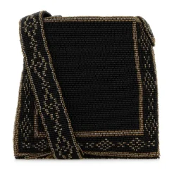 Verzierte Crossbody Bag aus Stoff