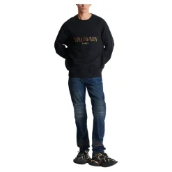 Vintage Balmain Oversize-Sweatshirt mit Stickerei