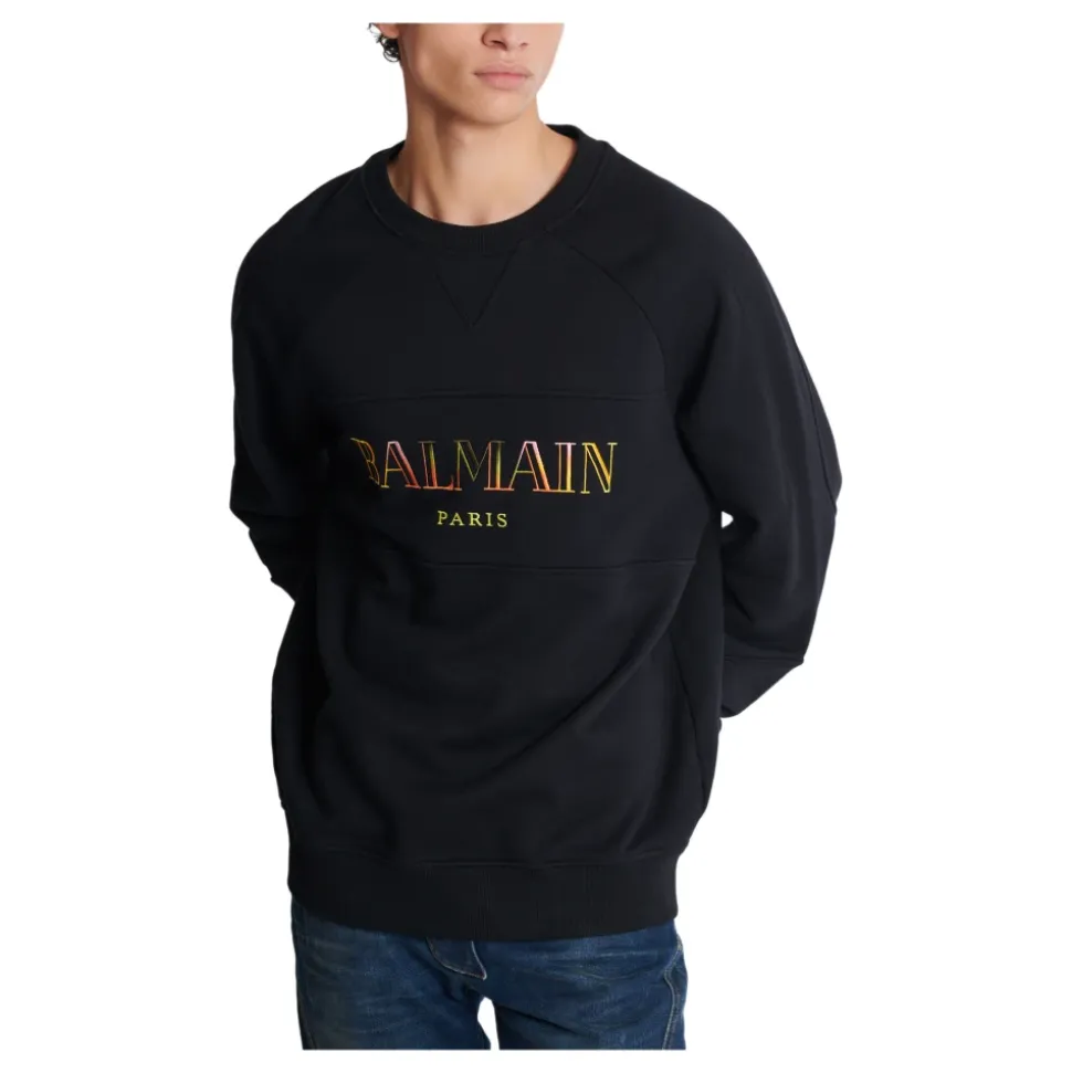 Vintage Balmain Oversize-Sweatshirt mit Stickerei