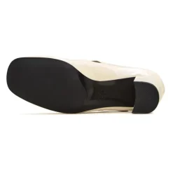 Vintage Buckle Patent Leather Pumps - White