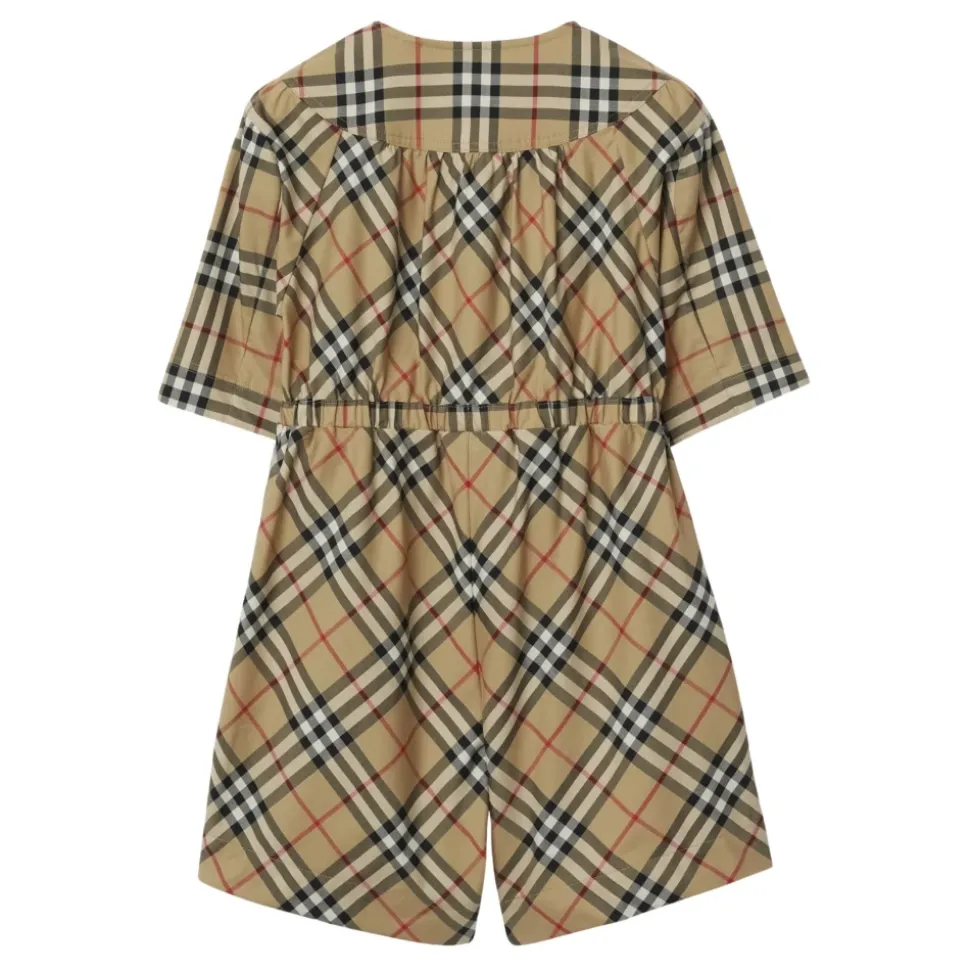 Vintage Check Baumwoll-Jumpsuit