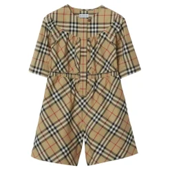 Vintage Check Baumwoll-Popeline-Hose