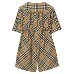 Vintage Check Baumwoll-Popeline-Hose