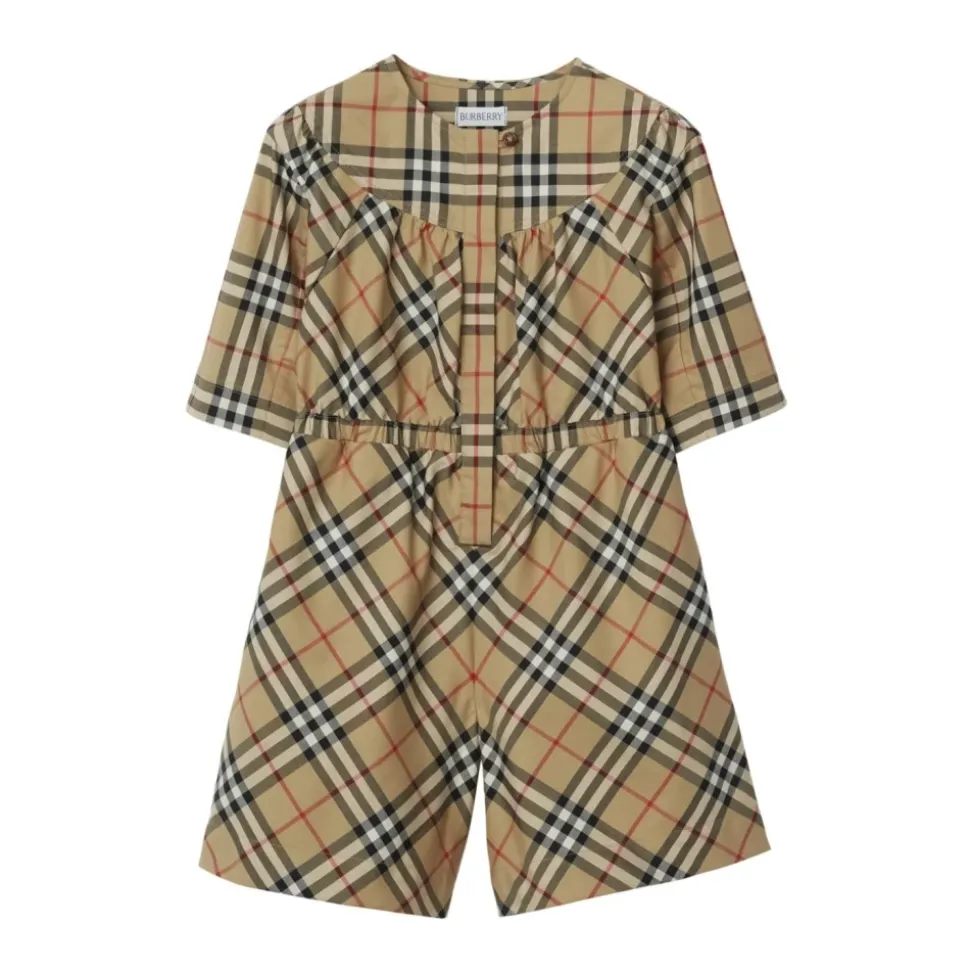 Vintage Check Kleid aus Stretch-Baumwolle
