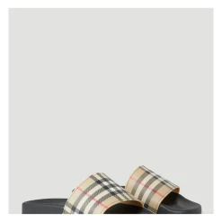 Vintage Check Pantoletten