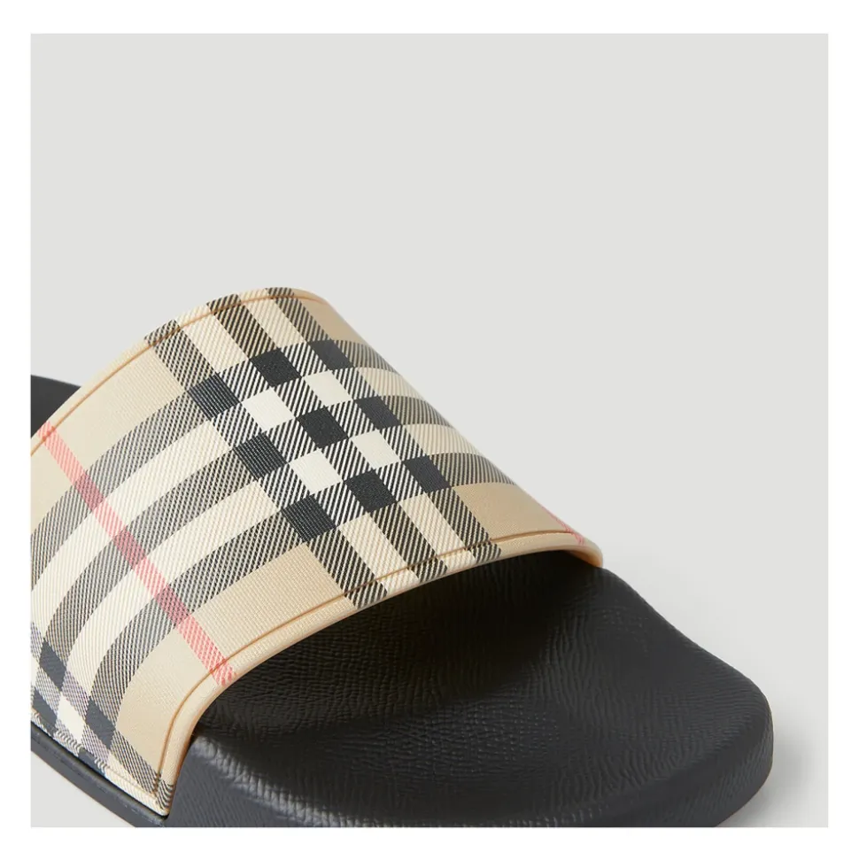 Vintage Check Pantoletten
