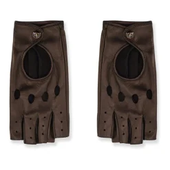 VLogo Fingerlose Lederhandschuhe