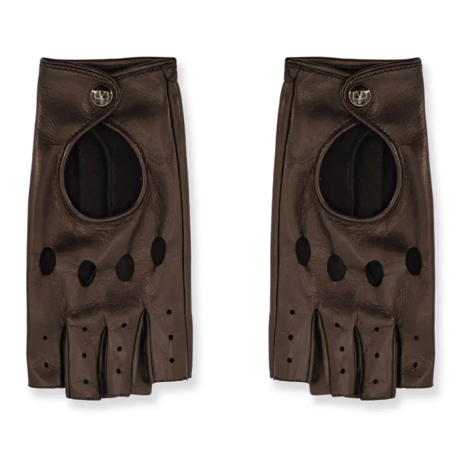 VLogo Fingerlose Lederhandschuhe