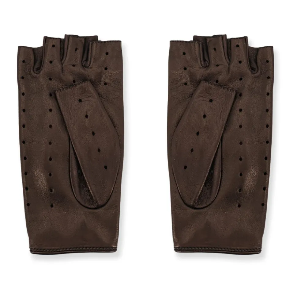 VLogo Fingerlose Lederhandschuhe