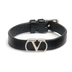 Vlogo Signature Armband aus genarbtem Kalbsleder