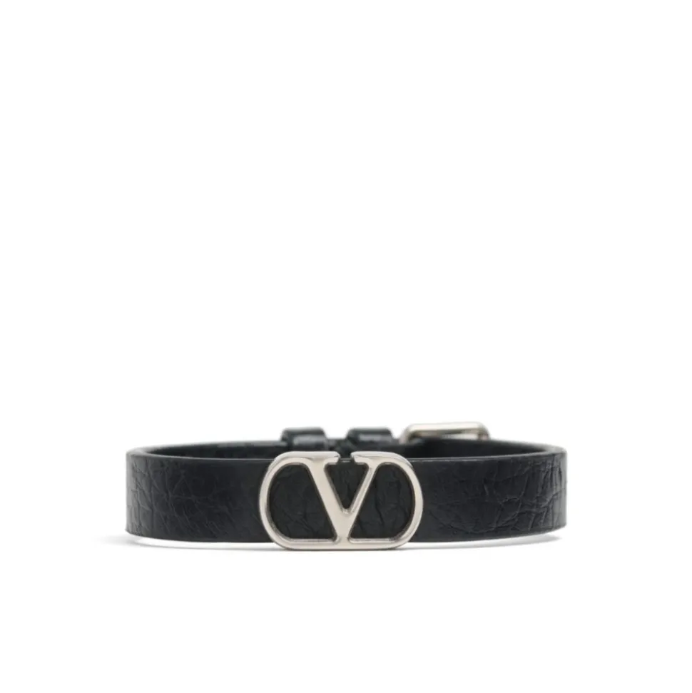 Vlogo Signature Armband aus genarbtem Kalbsleder