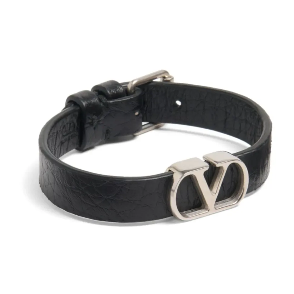 Vlogo Signature Armband aus genarbtem Kalbsleder