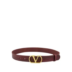VLogo Signature Gürtel in Dunkel Aubergine