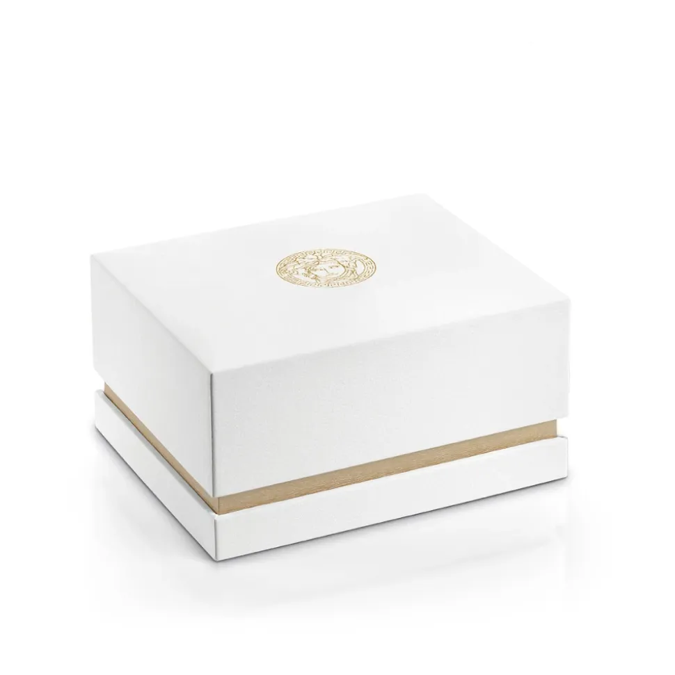 V-Motif Damenuhr Roségold Blaues Leder