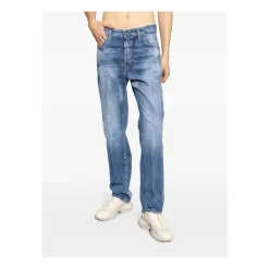 Washed Straight-Leg Jeans