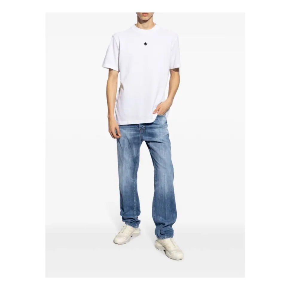 Washed Straight-Leg Jeans