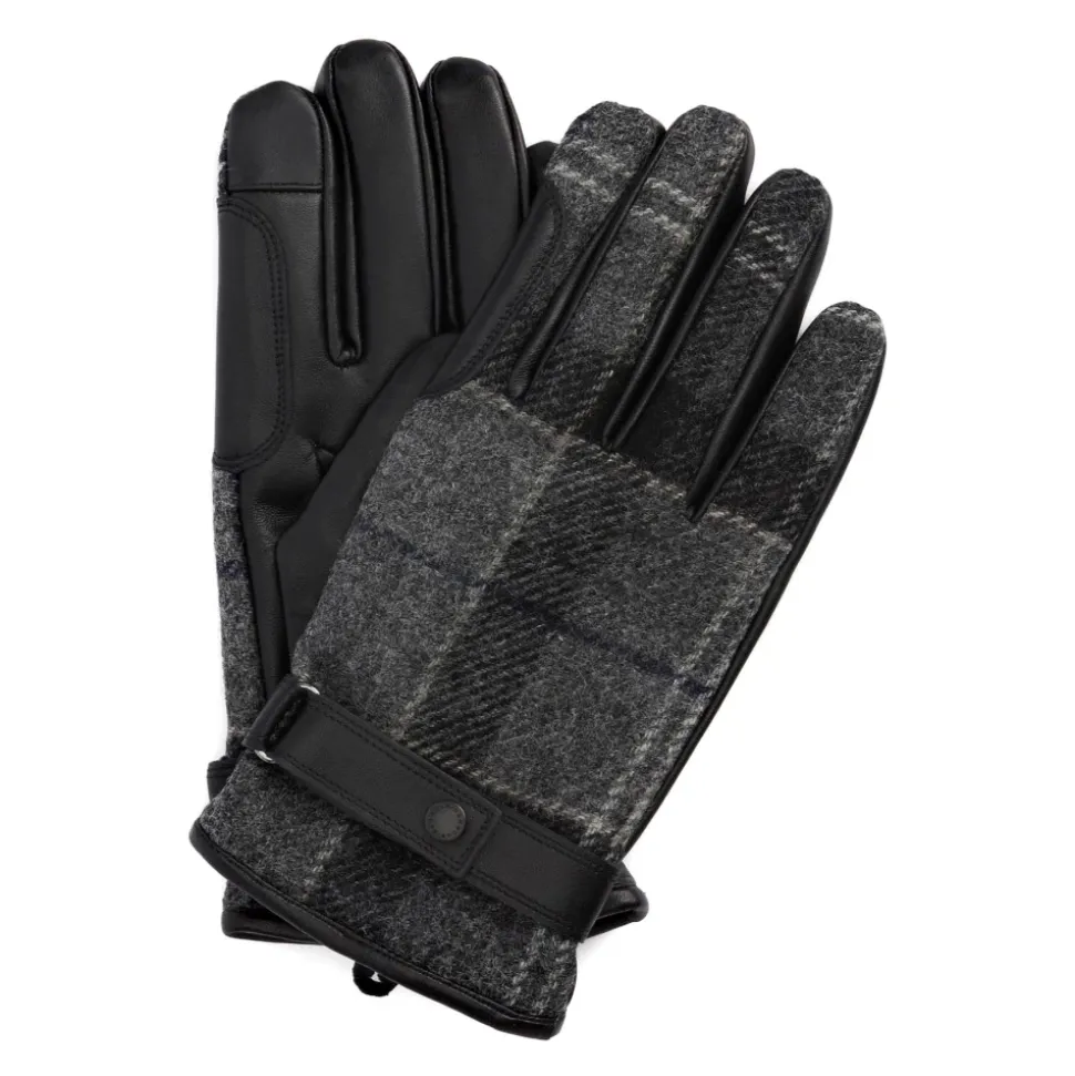 Wasserdichte Tartan Wollmischlederhandschuhe