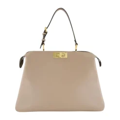 Weiche Große Peekaboo Tasche in Taubengrau