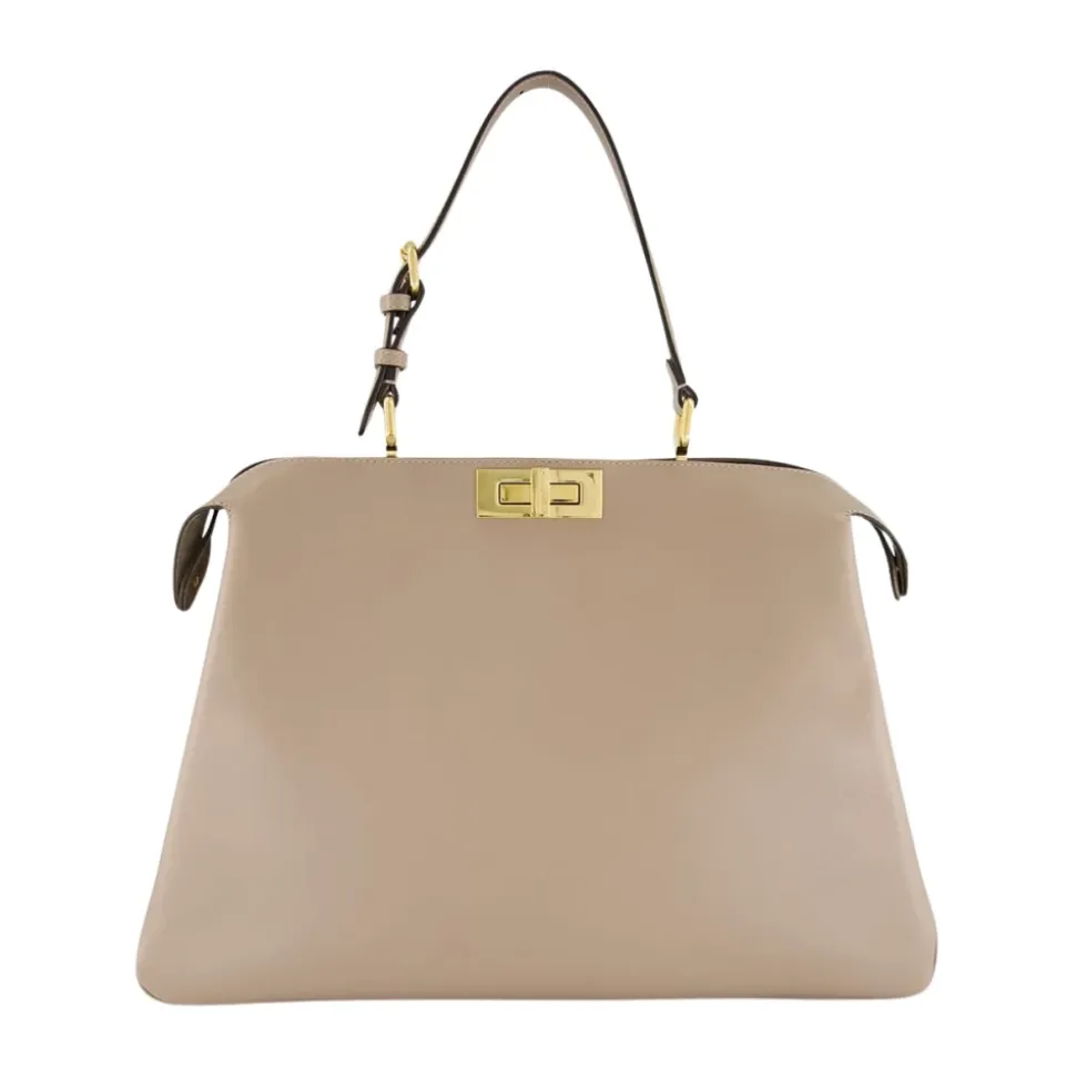 Weiche Große Peekaboo Tasche in Taubengrau