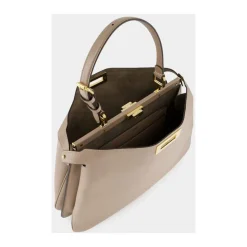 Weiche Große Peekaboo Tasche in Taubengrau