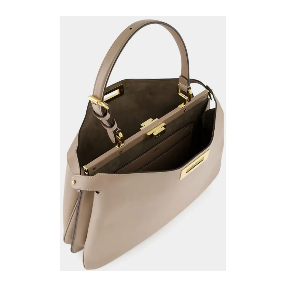 Weiche Große Peekaboo Tasche in Taubengrau