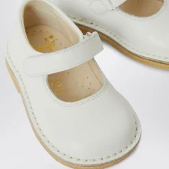 Weiße Ballerina Flache Schuhe