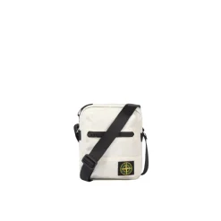 Weiße Crossbody-Tasche mit Logo-Patch