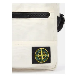 Weiße Crossbody-Tasche mit Logo-Patch