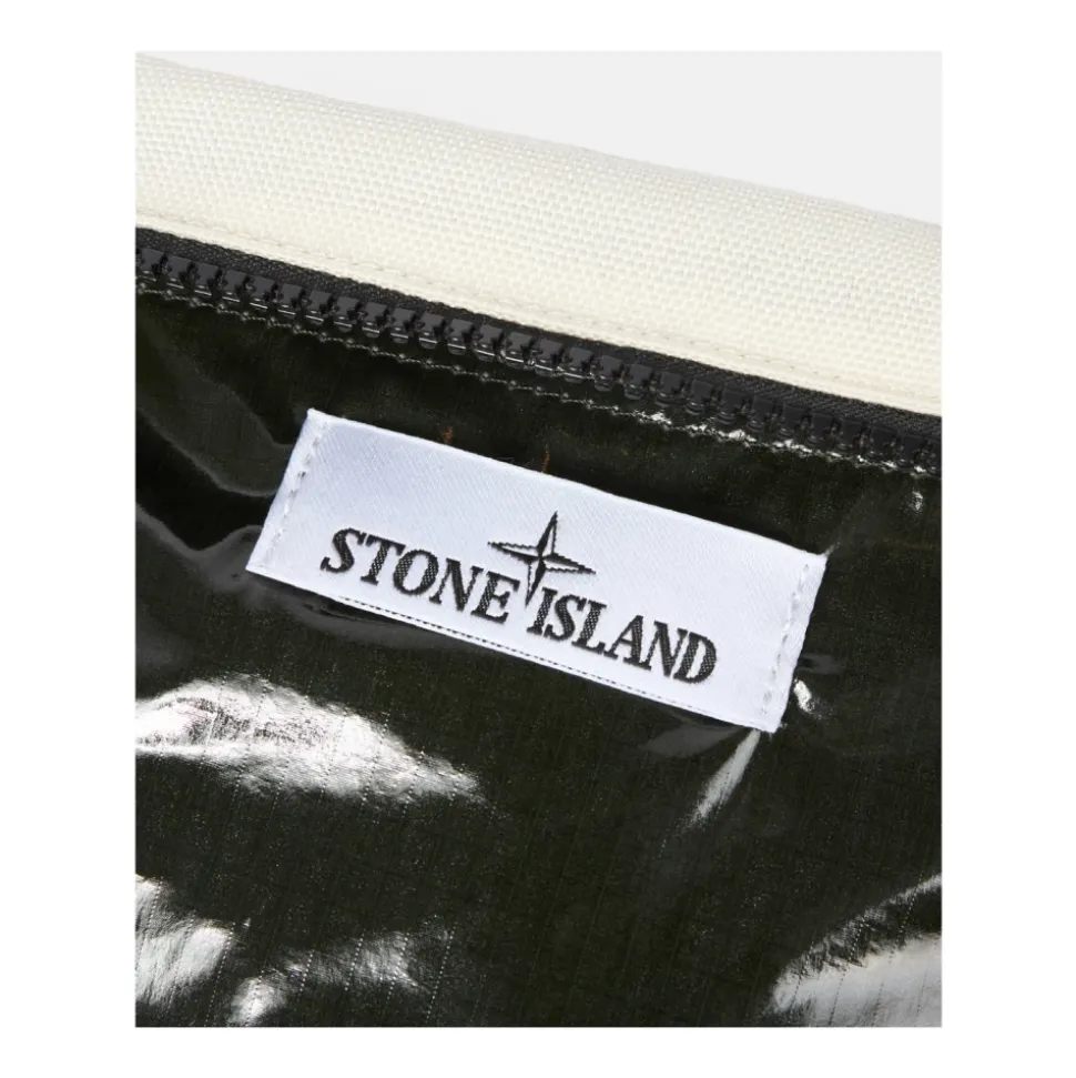 Weiße Crossbody-Tasche mit Logo-Patch