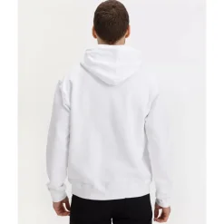 Weiße Kapuzenpullover mit Frontdruck