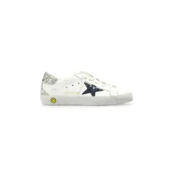 Weiße Leder Kinder Sneakers mit Stern