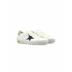 Weiße Leder Kinder Sneakers mit Stern