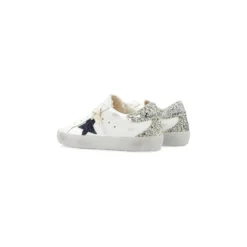 Weiße Leder Kinder Sneakers mit Stern