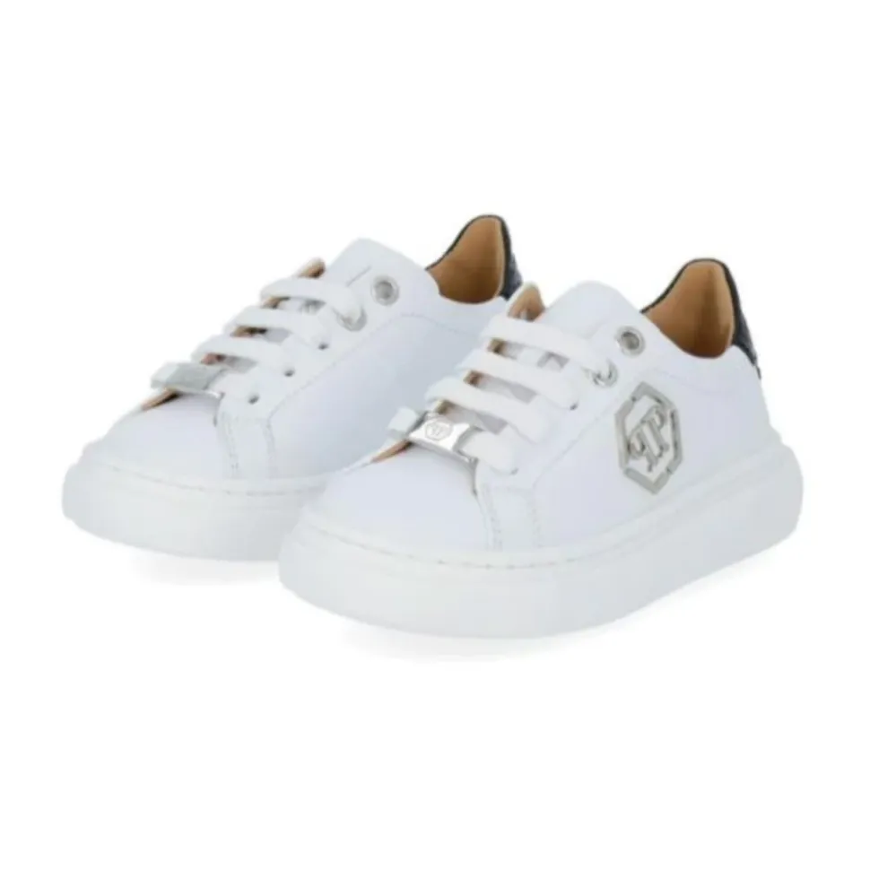 Weiße Low-Top Kinder Sneakers