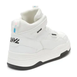 weiße, lässige, geschlossene Stiefeletten