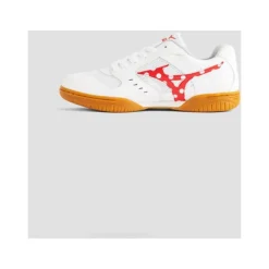 Weiße Mesh-Sneakers mit Leder-Einsätzen