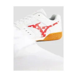 Weiße Mesh-Sneakers mit Leder-Einsätzen