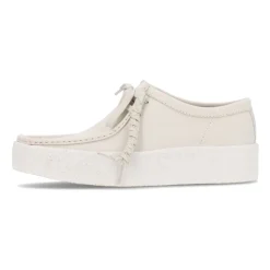 Weiße Nubuk Mokassin Lifestyle Schuhe