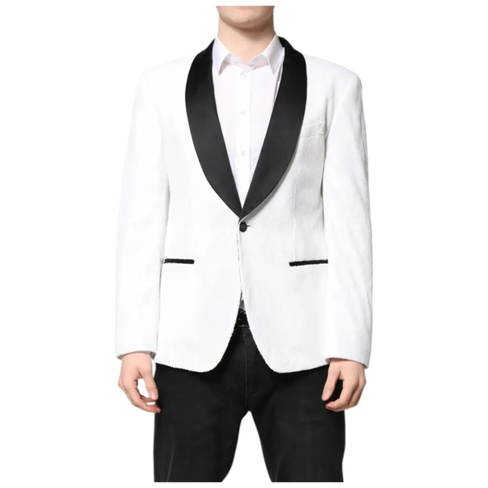 Weiße Nylon-Blazer-Anzug