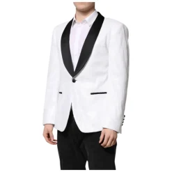 Weiße Nylon-Blazer-Anzug