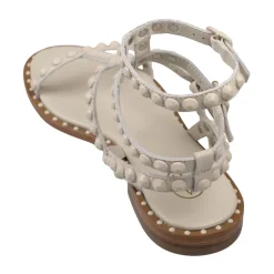 Weiße Sandalen mit Multi-Way Riemen