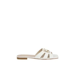 Weiße Slipper Schuhe