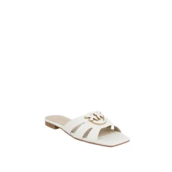 Weiße Slipper Schuhe