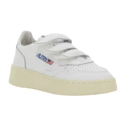 Weiße Sneakers für Kinder Niedrig Streifen