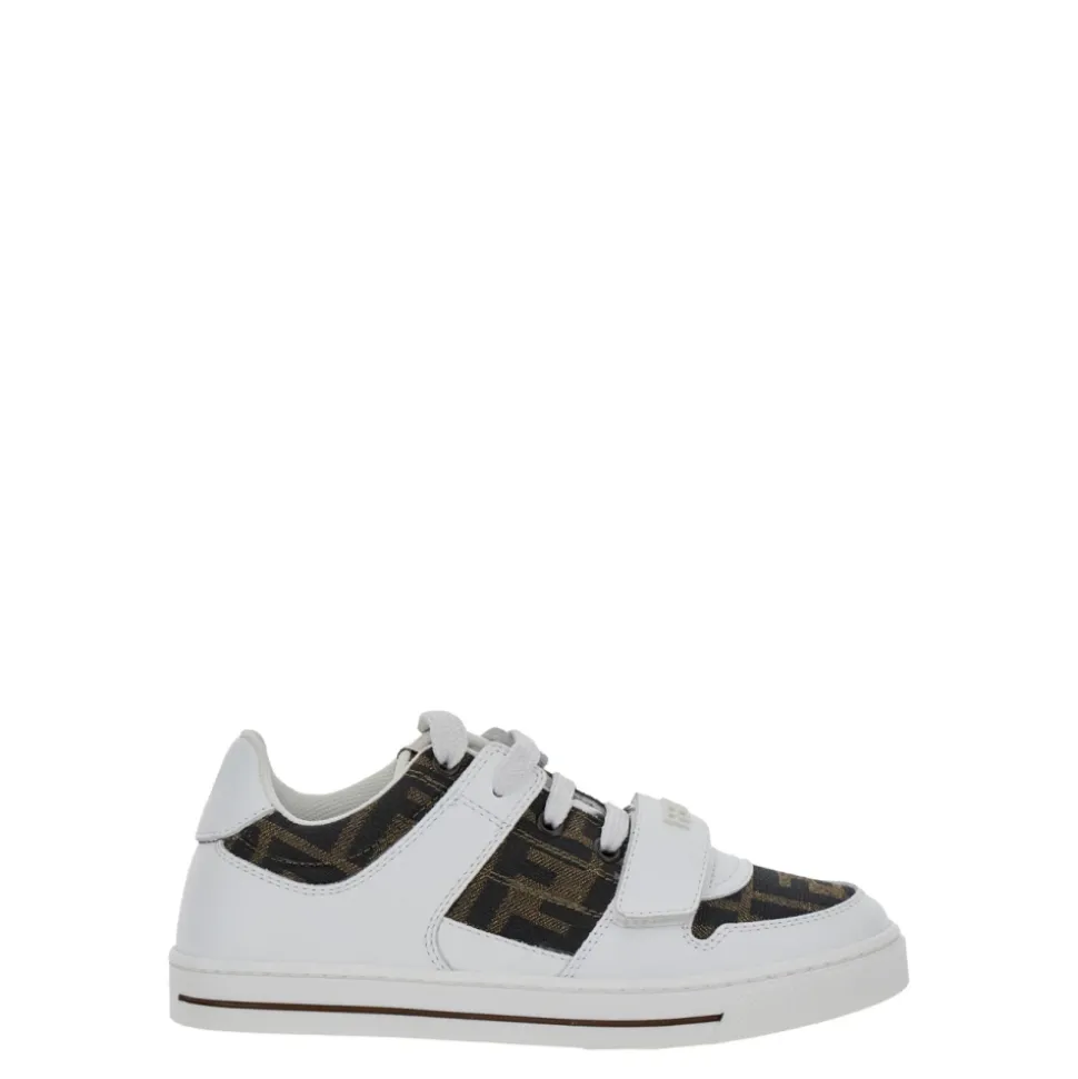 Weiße Sneakers mit FF-Motiv